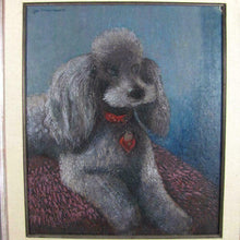 Load image into Gallery viewer, Geo Mommaerts Portrait of a Poodle Dog, Belgian Artist Impressionist Oil Painting, Dated

