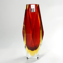 Load image into Gallery viewer, Campanella Murano Sommerso Glass Vase Alessandro Mandruzzato Italian Venice Vintage Mid-Century
