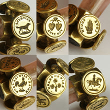 Load image into Gallery viewer, Antique Victorian Wax Seal Wheel Dog Sardonyx Hardstone Cameo Rose Quartz Stone
